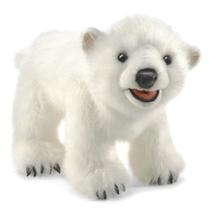 Marionete de mão Folkmanis Polar Bear Cub White, modelo 3041