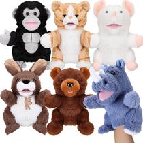 Marionetes de mão Liliful Animal 6 peças para crianças de 25 cm