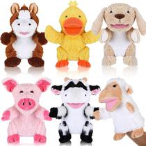 Marionetes de mão Liliful Animal, 6 peças para crianças, fazenda de 25 cm