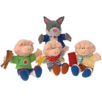Marionetes dos Três Porquinhos - Brinquedo Educativo Infantil