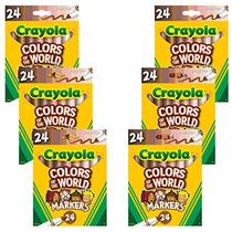 Marker Crayola Colors of the World, pacote com 6 (24 quilates) para maiores de 3 anos