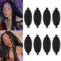 Marley Twist Braiding Hair FEILIMEI 18 polegadas, pacotes com 8 unidades (1B)