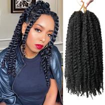 Marley Twist Braiding Hair TUVOJALE Afro Kinky Curly 35 cm, 8 pacotes