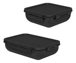 Marmita 2 Compartimentos Pote Hermético OU Refeições Comida Ideal Para Transporte Trabalho Escola