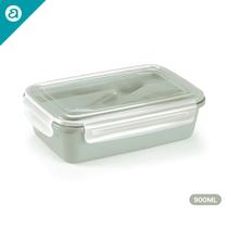 Marmita 900ml c/ Porta Talheres e Travas Pote Reutilizável Micro-ondas Freezer Plástico BPA Free Marmita 900ml c/ Porta Talheres e Travas Pote Reutilizável Micro-ondas Freezer Plástico BPA Free
