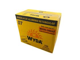 Marmita Alumínio WYDA D7 retangular 750ml c/tampa de cartão aluminizado - Caixa c/100 unids