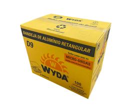 Marmita Alumínio Wyda D9 2000ml retangular c/tampa de cartao aluminizada - Caixa c/100 unids Marmita Alumínio Wyda D9 2000ml retangular c/tampa de cartao aluminizada - Caixa c/100 unids