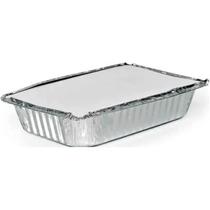 Marmita Bandeja de Alumínio com Tampa 500ml. Caixa com 50 Un
