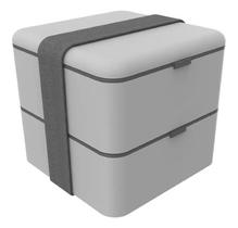 Marmita Box 2 Em 1 Com Divisória Cinza 1,5lt Soprano