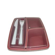 Marmita Com Divisória E Talher Para Lanche Almoço