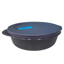Marmita cristalwave 1 litros preta da tupperware