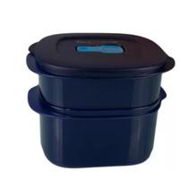 MARMITA CRISTALWAVE QUADRADA GERAÇÃO ll EMPILHAVEIS AZUL DA TUPPERWARE MARMITA CRISTALWAVE QUADRADA GERAÇÃO ll EMPILHAVEIS AZUL DA TUPPERWARE