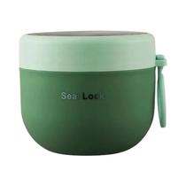Marmita De Aço Inoxidável 600ML Segura Para Micro-ondas Com Tampa, Recipiente Reutilizável Para Sopa Marmita De Aço Inoxidável 600ML Segura Para Micro-ondas Com Tampa, Recipiente Reutilizável Para Sopa