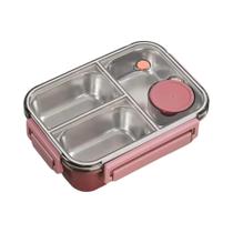 Marmita De Aço Inoxidável À Prova De Vazamentos Para Adultos E Crianças Com Utensílios, Container