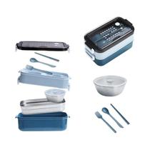 Marmita De Aço Inoxidável De Dupla Camada, Recipiente De Alimentos Micro-ondas Para Estudantes E