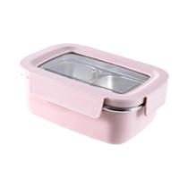 Marmita De Aço Inoxidável De Grande Capacidade Com Divisórias E Tampa Removível Para Estudantes,