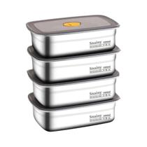 Marmita De Aço Inoxidável De Grau Alimentício, Recipiente Bento, Seguro Para Freezer E Forno, Marmita De Aço Inoxidável De Grau Alimentício, Recipiente Bento, Seguro Para Freezer E Forno,