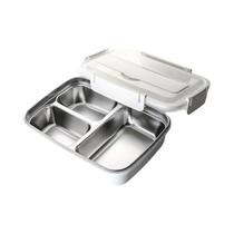 Marmita De Aço Inoxidável Durável E À Prova De Vazamentos Com 3/4 Compartimentos, Container Bento Marmita De Aço Inoxidável Durável E À Prova De Vazamentos Com 3/4 Compartimentos, Container Bento