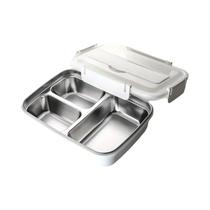Marmita De Aço Inoxidável Durável E À Prova De Vazamentos Com 3/4 Compartimentos, Container Bento Marmita De Aço Inoxidável Durável E À Prova De Vazamentos Com 3/4 Compartimentos, Container Bento