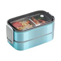 Marmita De Aço Inoxidável Para Micro-ondas, 1/2 Camadas, Portátil, Armazenamento De Alimentos Para