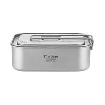 Marmita De Titânio Leve De Camada Única, Caixa Bento Durável E Portátil Para Refeições Ao Ar Livre Marmita De Titânio Leve De Camada Única, Caixa Bento Durável E Portátil Para Refeições Ao Ar Livre