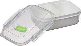 Marmita due com divisória e valvúla 600ml branca porta talheres nitronplast Marmita due com divisória e valvúla 600ml branca porta talheres nitronplast