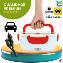 Marmita Eletrica 1,05 Litros Automatica 12v Para Carro Taxi Uber Automovel Veicular Portatil Lancheira Termica Com Divisorias Comida Alimentos - Miramart