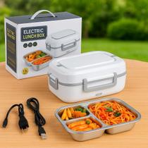 Marmita Elétrica Bivolt Inox Almoço Portátil