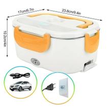 Marmita Elétrica C/ Divisórias 2em1 Casa e Carro 110V e 12V.