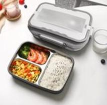 Marmita Elétrica com 3 Divisórias Lancheira Aquecida Ideal Para Viagem 1,5L 110V / 12V-24V Veicular - ideal eletronicos