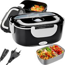 Marmita Elétrica Portátil 1,5L com Aquecimento Rápido e Tampa com Trava Duas Divisórias Internas Removíveis BiVolt 110V, 220V
