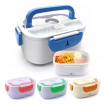 Marmita Elétrica Portátil Azul bivolt 110-220v Aquecedor de Alimentos