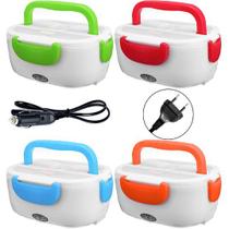 Marmita Elétrica Portátil com Divisórias 110v 12v Veicular Carro Taxi Uber Automática Lunch Box - MARMITA CARRO E TOMADA