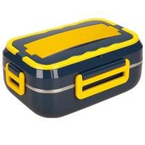 Marmita Elétrica Térmica Bivolt com Suporte para Colher, Ideal para Viagens e Trabalho