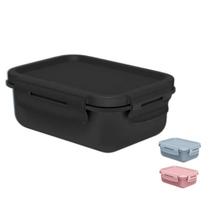 Marmita Hermética 380Ml Micro-Ondas Pequena Mini Ou - Preto