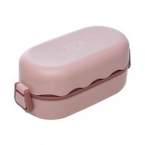 Marmita Hermética com Talheres 850ml Rosa