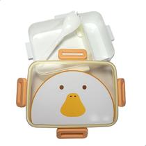 Marmita Infantil 2 Divisórias Com Talher 400ml Pinguim Marmita Infantil 2 Divisórias Com Talher 400ml Pinguim