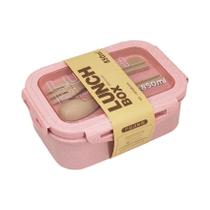 Marmita Infantil De Palha De Trigo Livre De BPA Segura Para Micro-ondas Recipiente De Armazenamento