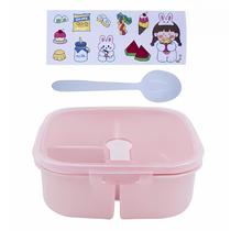 Marmita infantil lancheira escolar com Colher 3 divisórias