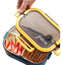 Marmita Lancheira 1200Ml Com Compartimentos E Kit Talhe ul