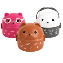 Marmita Lancheira com Divisória Infantil Urso + Talher c/ Trava Marmita Lancheira com Divisória Infantil Urso + Talher c/ Trava