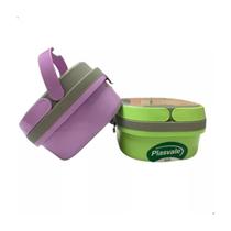 Marmita Lancheira Divisórias Fit Infantil Microondas Kit 2 Marmita Lancheira Divisórias Fit Infantil Microondas Kit 2