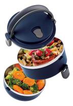 Marmita Marmiteira Dupla Térmica 1,4 Litros Alimentos Portátil Azul Euro Home Marmita Marmiteira Dupla Térmica 1,4 Litros Alimentos Portátil Azul Euro Home