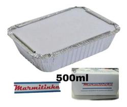 Marmita Marmitinha Marmitex Aluminio Descart. 500ml C/100un