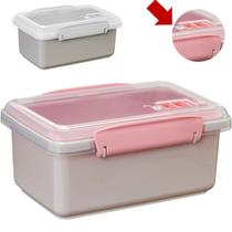 Marmita Microondas Retangular Pote Vasinha Pequena Com Travas Válvula Fit Divisória Para Salada Marmita Microondas Retangular Pote Vasinha Pequena Com Travas Válvula Fit Divisória Para Salada