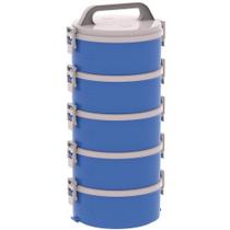 Marmita Multiuso 1,5l 3 Simples 1 Dupla 1 Tripla Azul