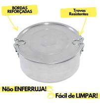 Marmita Nº16 Redonda Alta Alumínio Polida Com Trava - DF