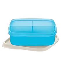 Marmita quadrada basic line com divisórias 500 ml da tupperware