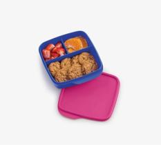Marmita quadrada basic line com divisórias 500 ml da tupperware