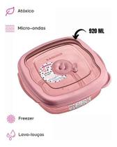 Marmita Sanremo 920 Ml Pote Hermético Válvula Vapor Rosa Claro